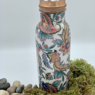 Copper bottle with floral print