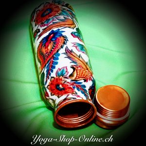 Copper bottle with floral print