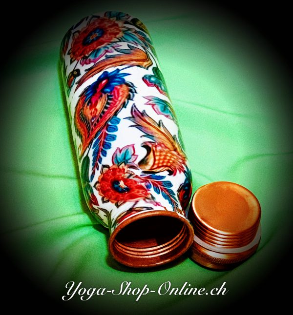 Copper bottle with floral print