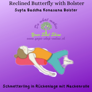 Schmetterling in Rückenstellung mit Bolster